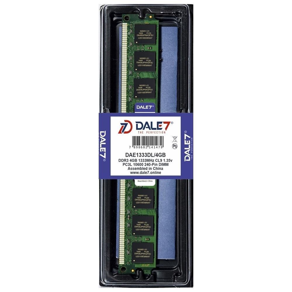 Memória Dale7, 4GB, 1333Mhz, DDR3L, Desktop 1.35v