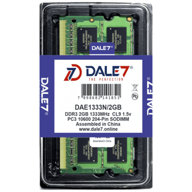 Memória Dale7, 2GB, 1333Mhz, DDR3, Notebook, 1.5v