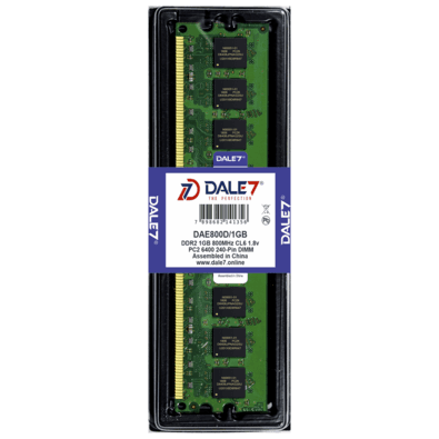 Memória Dale7, 1GB, 800Mhz, DDR2, Desktop, 1.8v