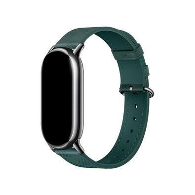 Bracelete De Couro Para Xiaomi Smart Band 8, Verde