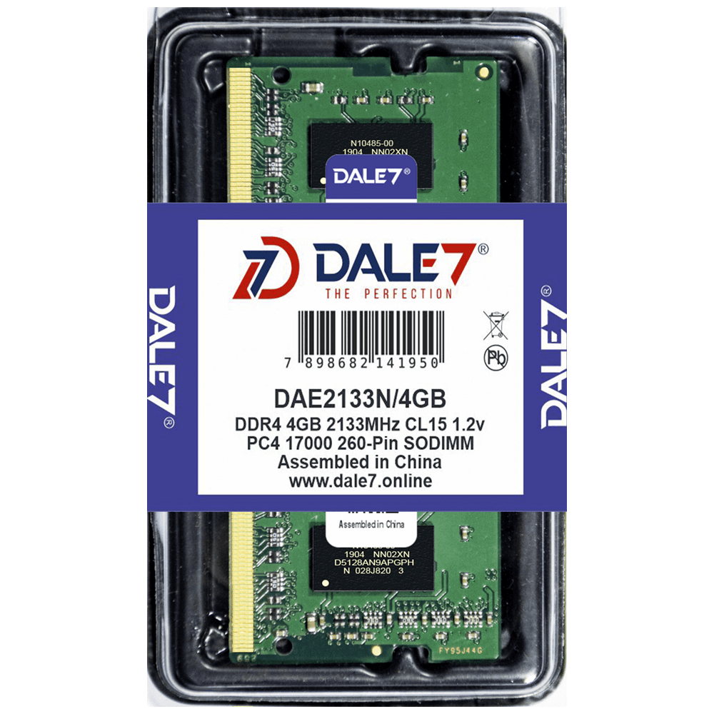 Memória Dale7, 4GB, 2133Mhz, DDR4, Notebook, 1.2v