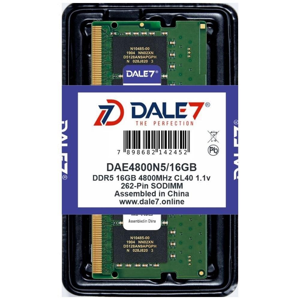 Memória Dale7, 16GB, 4800Mhz, DDR5, Notebook, 1.1v