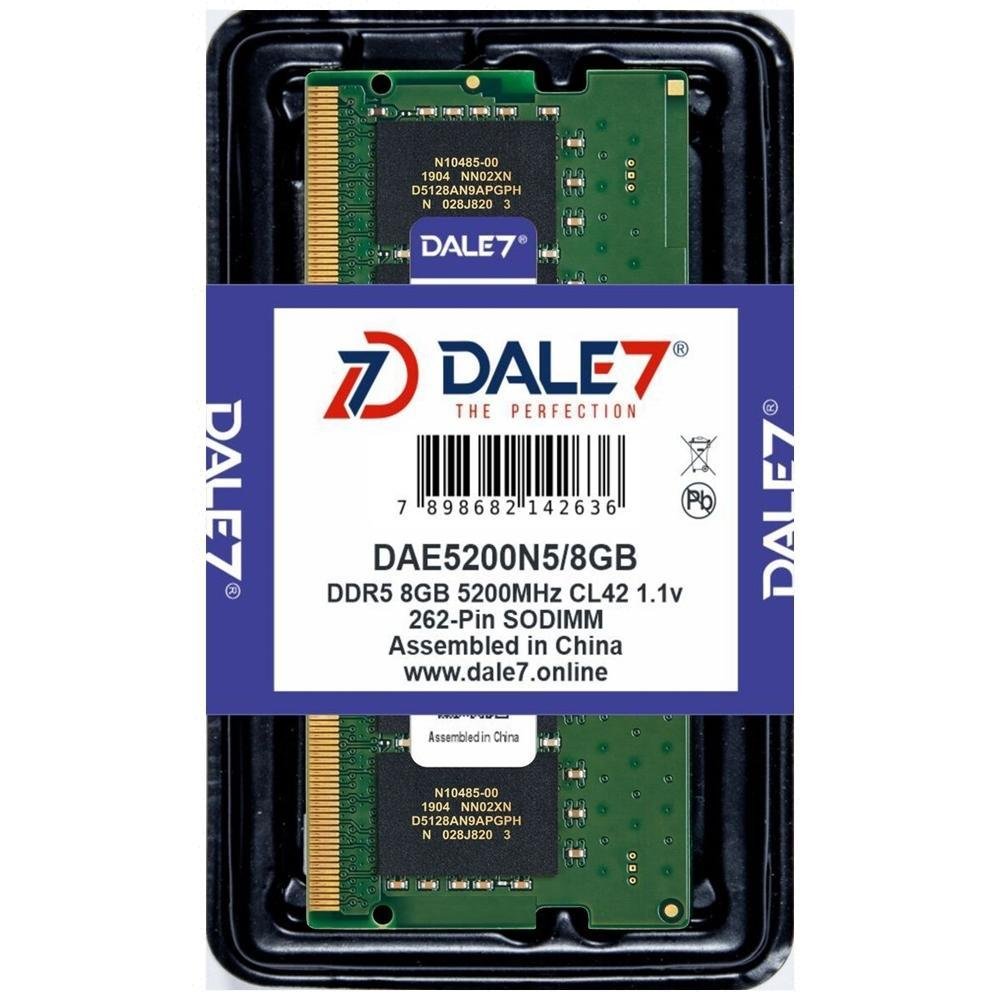 Memória Dale7, 8GB, 5200Mhz, DDR5, Notebook, 1.1v