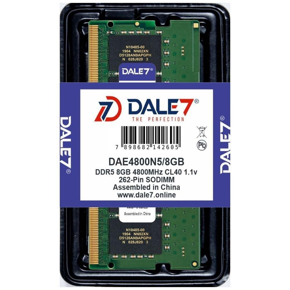Memória Dale7, 8GB, 4800Mhz, DDR5, Notebook, 1.1v