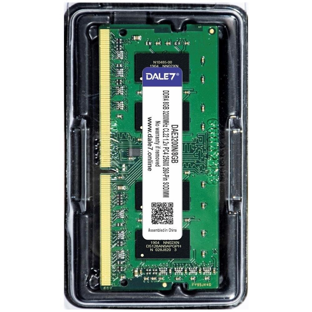 Imagem 2 de 2 do produto Memória Dale7, 8GB, 3200Mhz, DDR4, Notebook, 1.2v