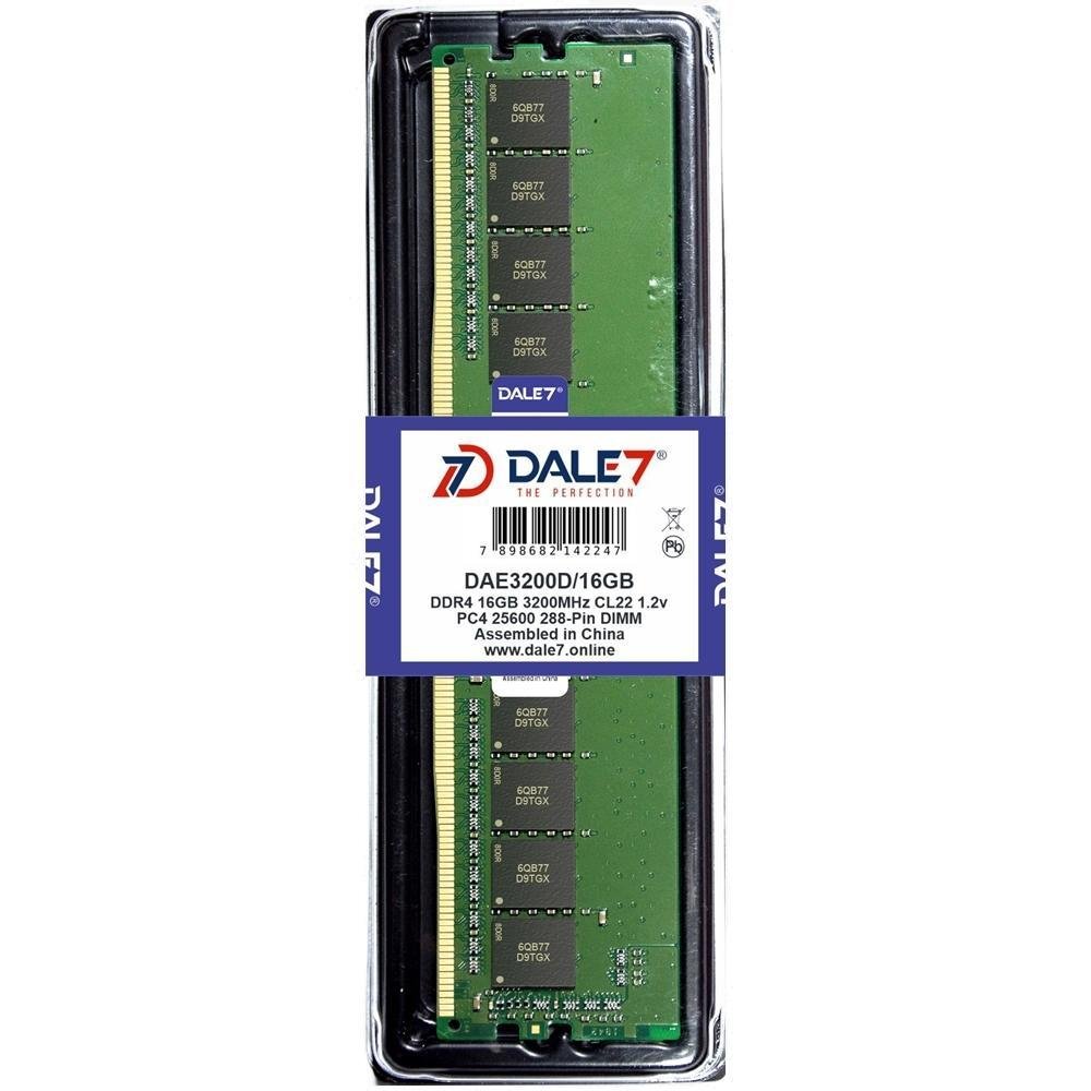 Memória Dale7, 16GB, 3200Mhz, DDR4, Desktop, 1.2v