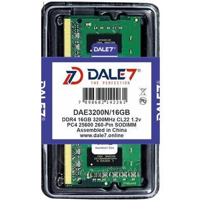Memória Dale7, 16GB, 3200Mhz, DDR4, Notebook, 1.2v