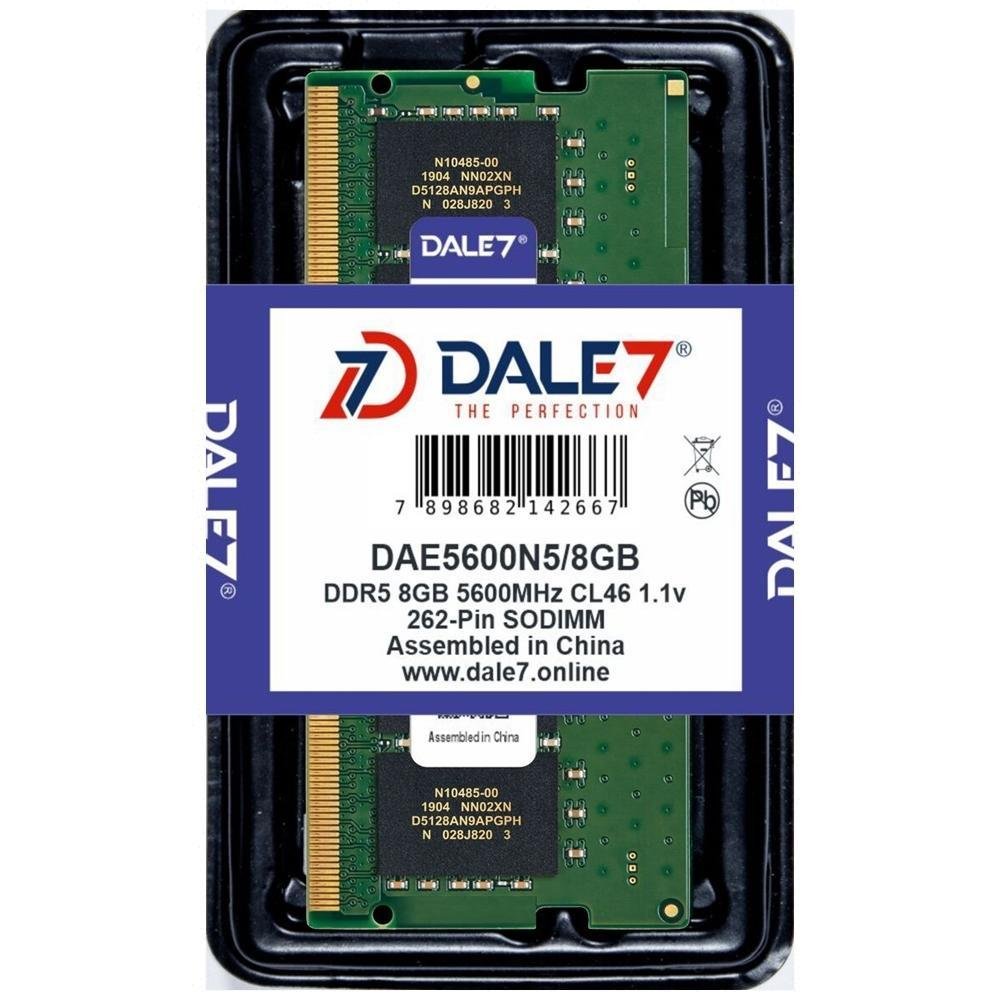 Memória Dale7, 8GB, 5600Mhz, DDR5, Notebook, 1.1v