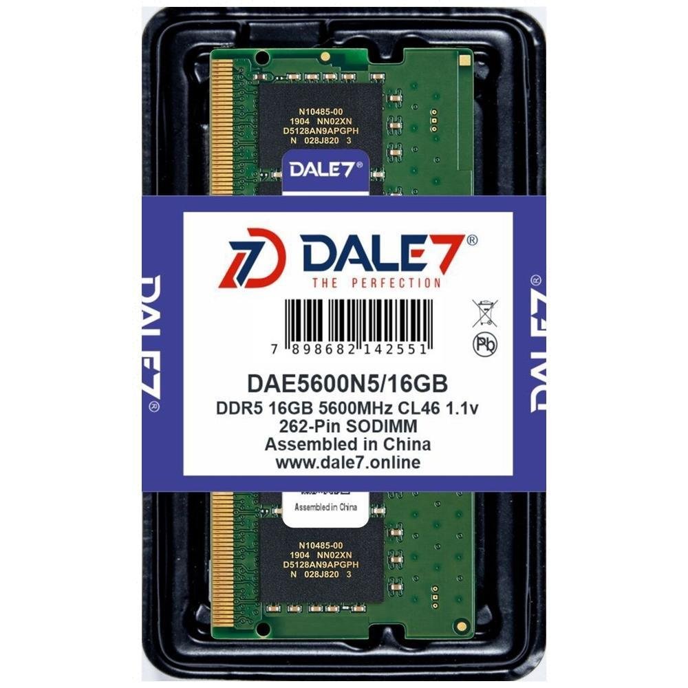 Memória Dale7, 16GB, 5600Mhz, DDR5, Notebook, 1.1v