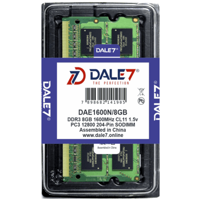 Memória Dale7, 8GB, 1600Mhz, DDR3, Notebook, 1.5v
