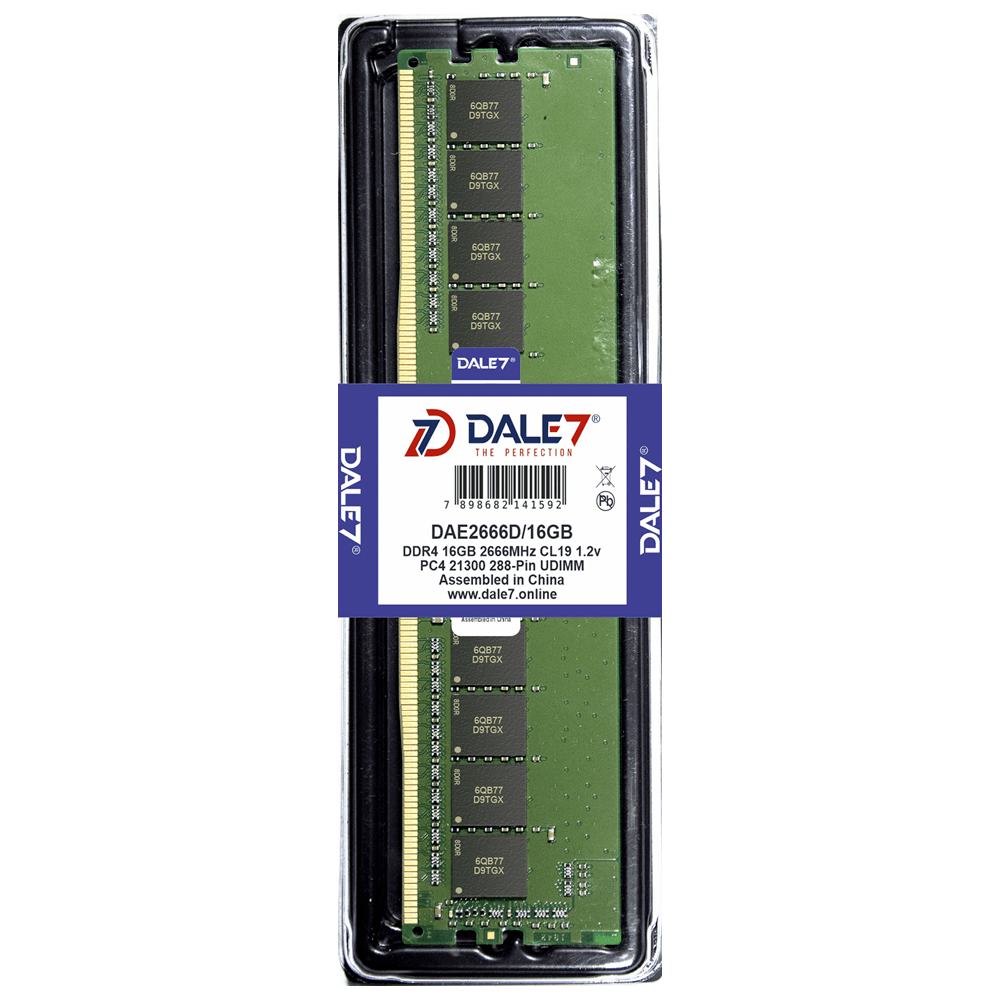 Memória Dale7,16GB, 2666Mhz, DDR4, Desktop, 1.2v