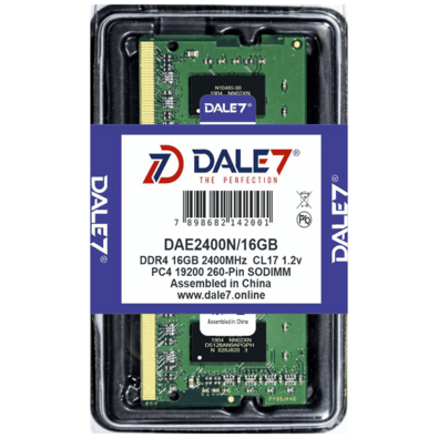 Memória Dale7, 16GB, 2400Mhz, DDR4, Notebook, 1.2v