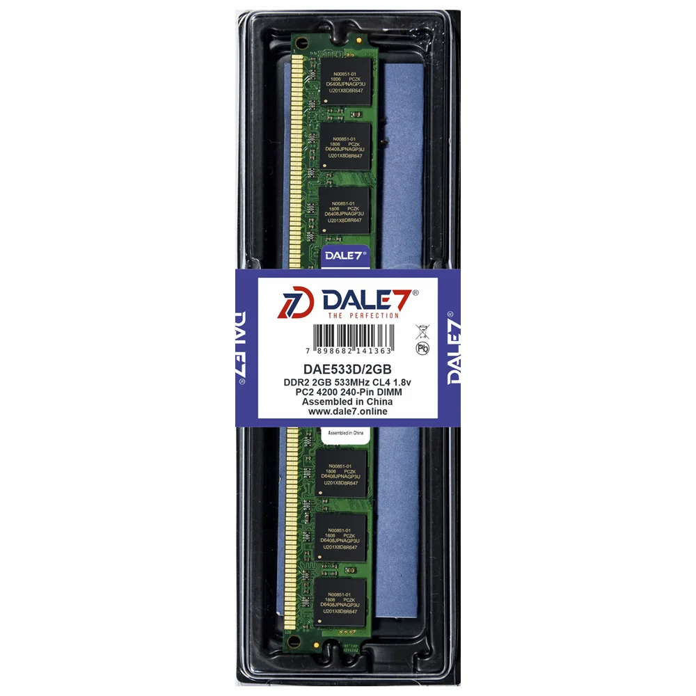 Memória Dale7, 2GB, 533Mhz, DDR2, Desktop, 1.8v