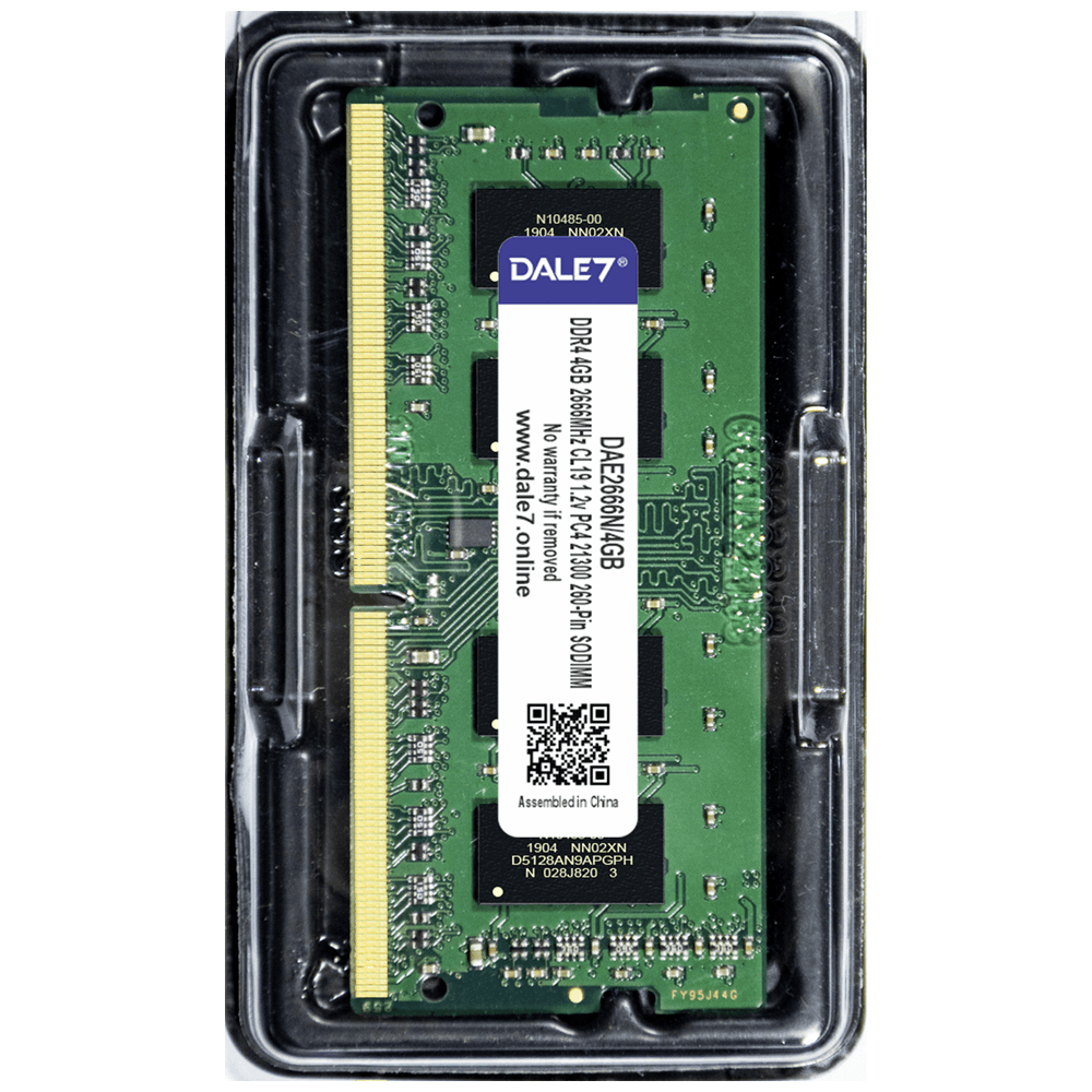 Memória Dale7, 4GB, 2666Mhz, DDR4, Notebook, 1.2v