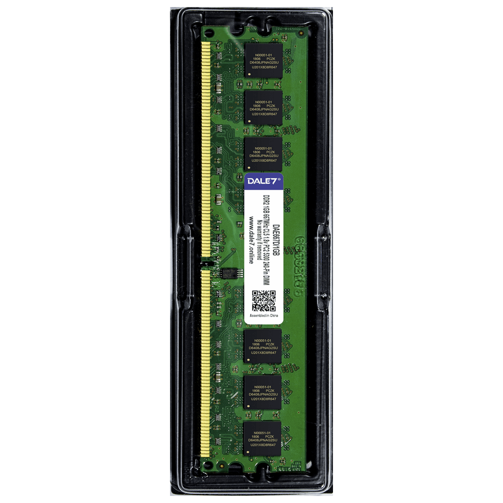 Imagem 2 de 2 do produto Memória Dale7, 1GB, 667Mhz, DDR2, Desktop, 1.8v