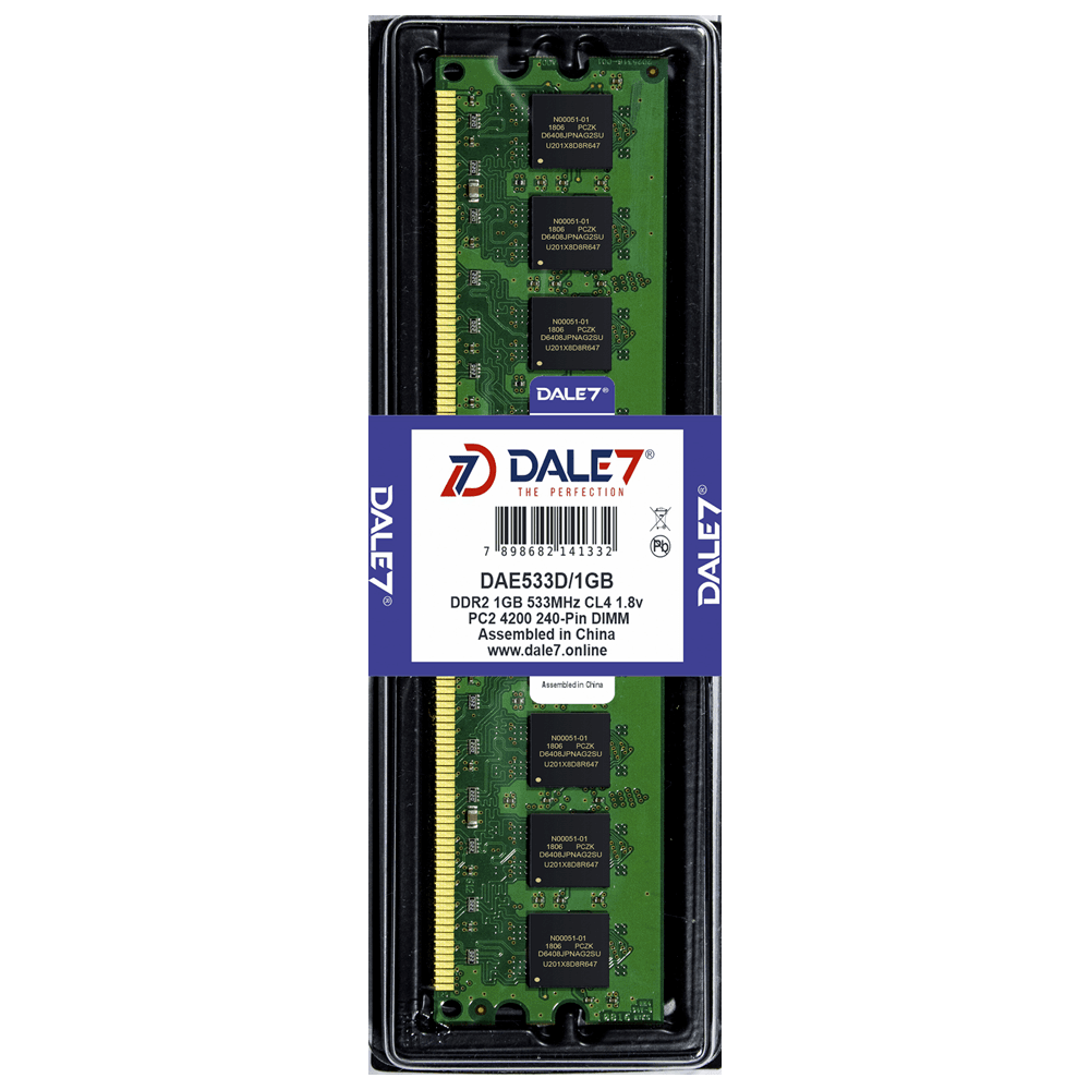 Memória Dale7, 1GB, 533Mhz, DDR2, Desktop, 1.8v