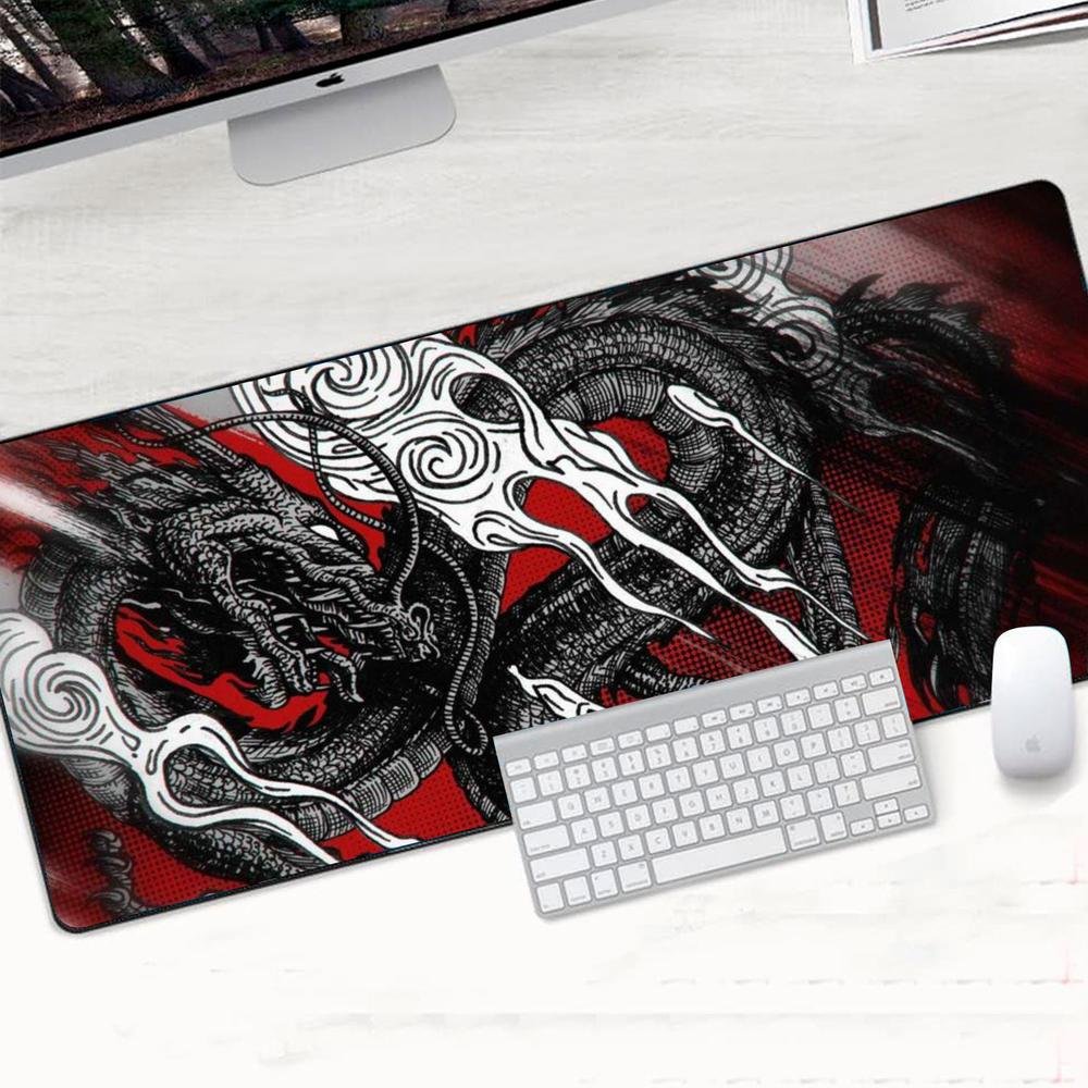 Mouse Pad Gamer Speed Extra Grande Profissional 120x40  - Dragão Negro cartoon