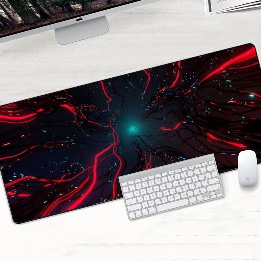 Imagem 3 de 3 do produto Mouse Pad Gamer Speed Extra Grande Profissional 70x30  - Raio Vermelho