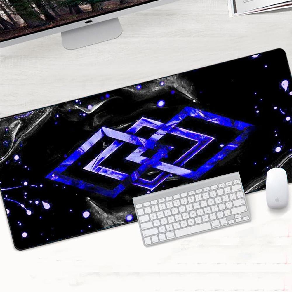 Mouse Pad Gamer Speed Extra Grande Profissional 90x40  - Abstrato Azul