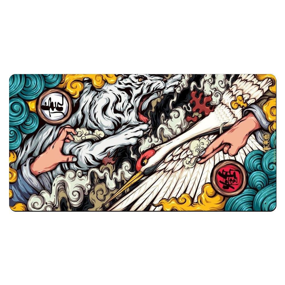 Imagem 2 de 3 do produto Mouse Pad Gamer Speed Extra Grande Profissional 70x35  - Tigre Branco