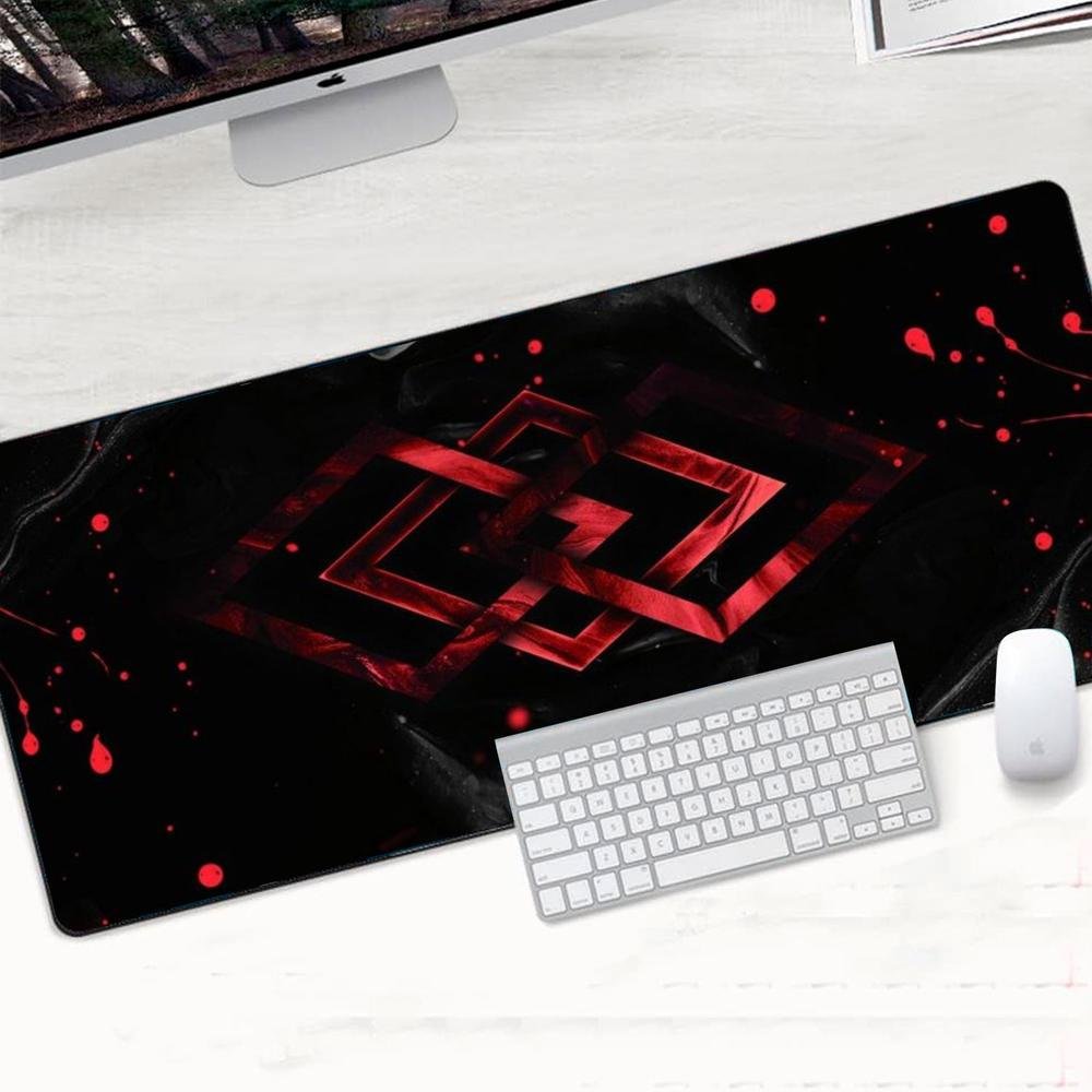 Mouse Pad Gamer Speed Extra Grande Profissional 120x60 - Geometrico Vermelho Mouse Pad Gamer Speed Extra Grande Profissional 120x60 - Geometrico Vermelho