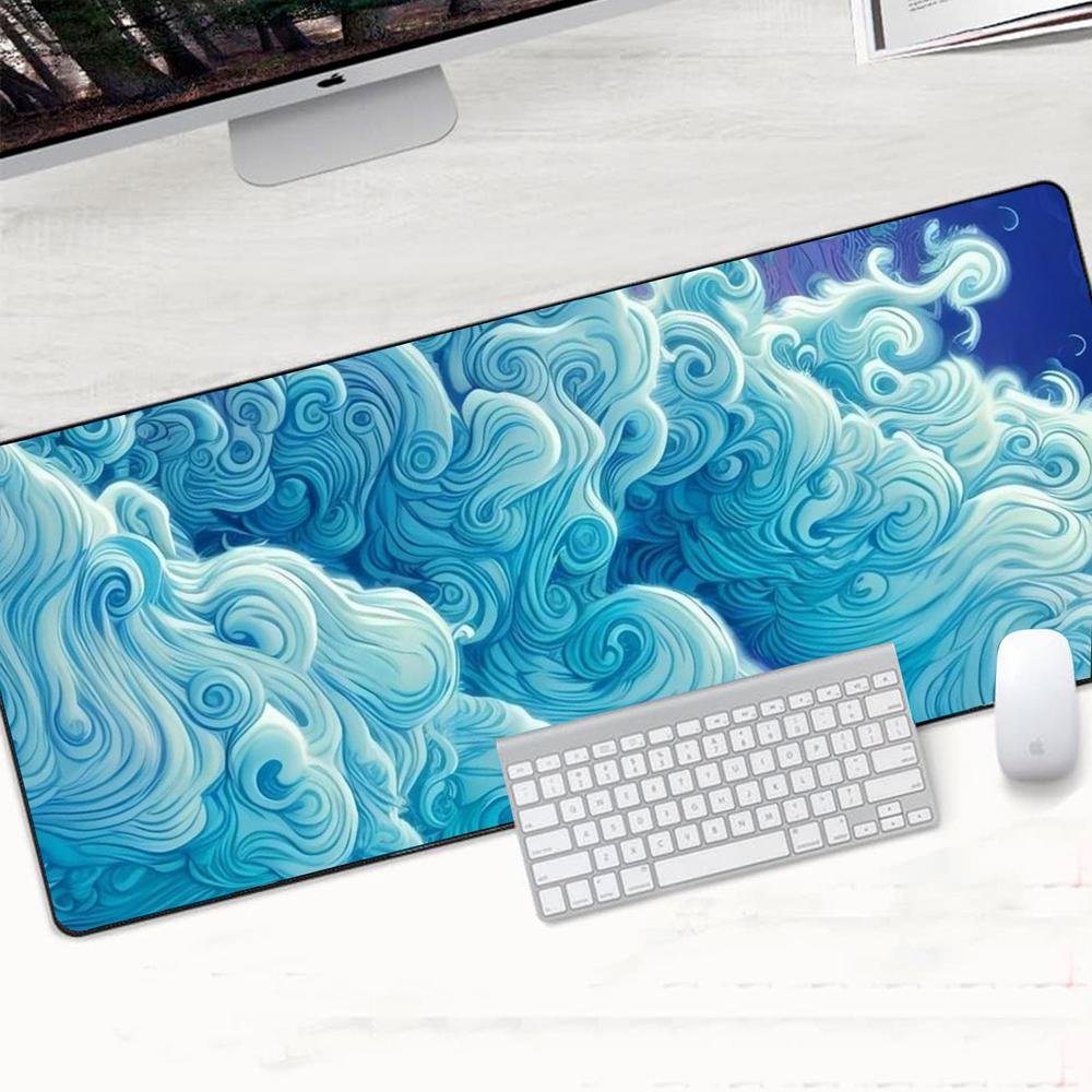 Mouse Pad Gamer Speed Extra Grande Profissional 90x40  -  Nuvem
