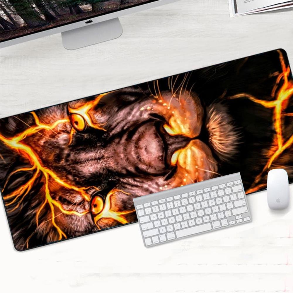 Mouse Pad Gamer Speed Extra Grande Profissional 90x50  -   Leão Brilho