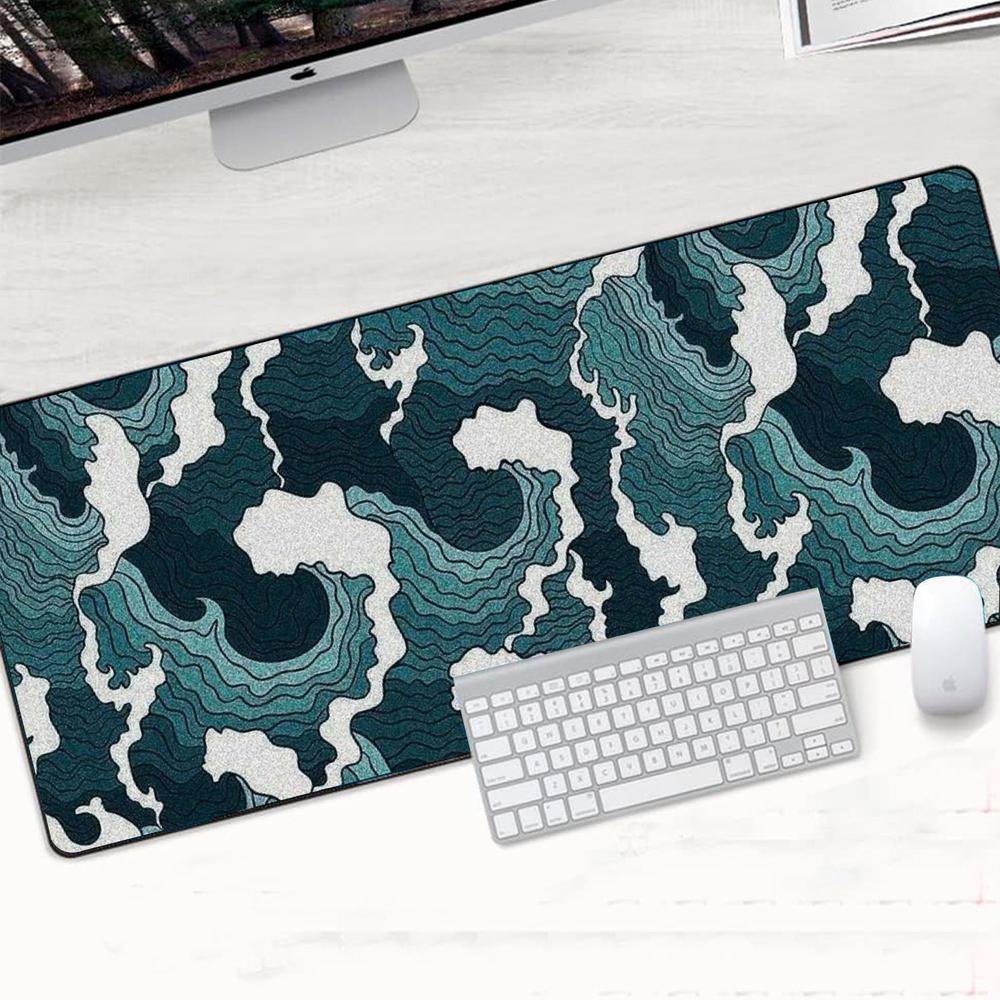 Imagem 3 de 3 do produto Mouse Pad Gamer Speed Extra Grande Profissional 100x50  -  Ondas