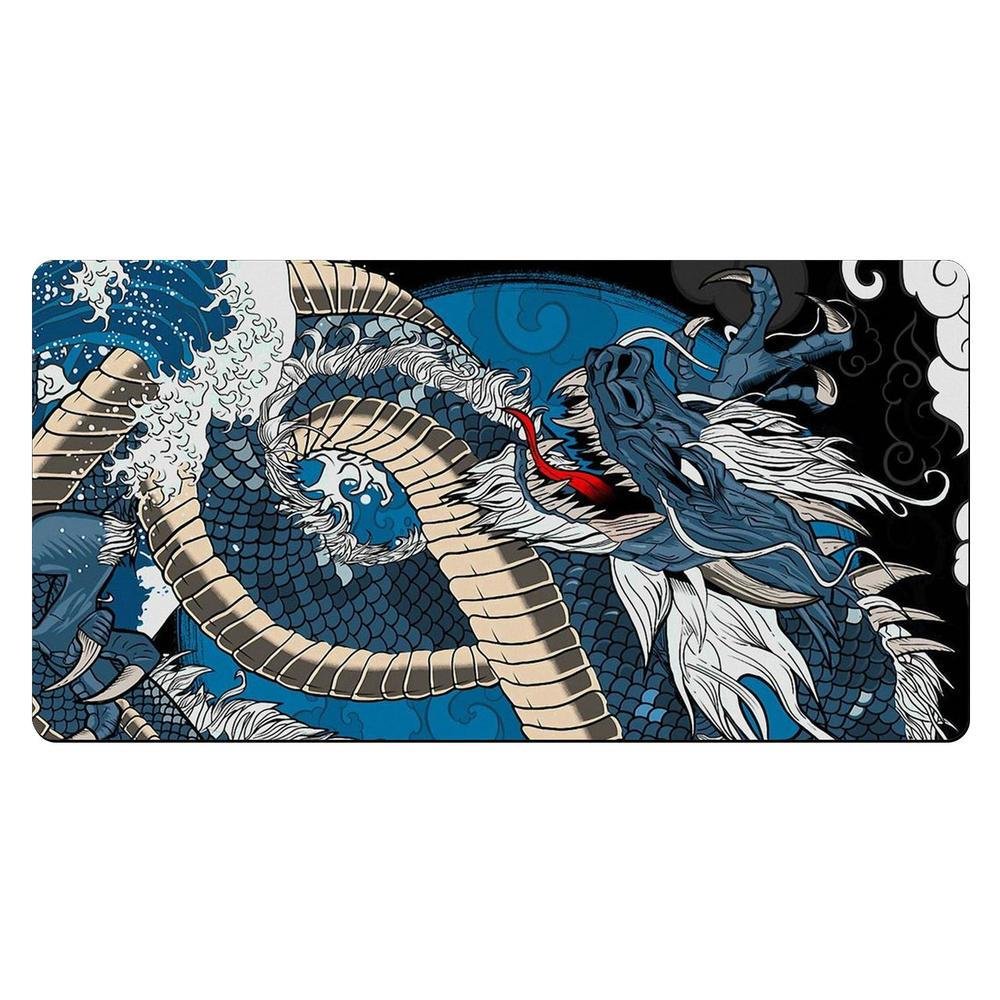 Imagem 2 de 3 do produto Mouse Pad Gamer Speed Extra Grande Profissional 90x50  -  Dragão Azul Anime