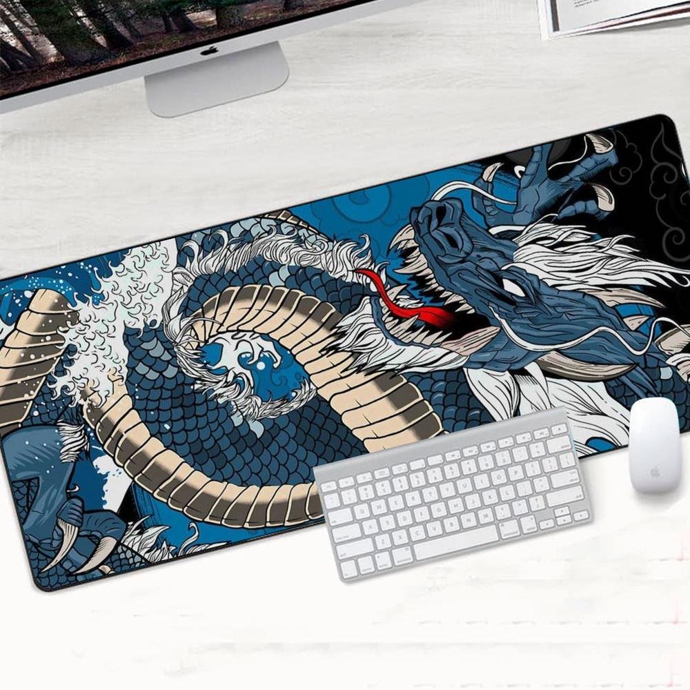 Mouse Pad Gamer Speed Extra Grande Profissional 90x40 - Dragão Azul Anime Mouse Pad Gamer Speed Extra Grande Profissional 90x40 - Dragão Azul Anime