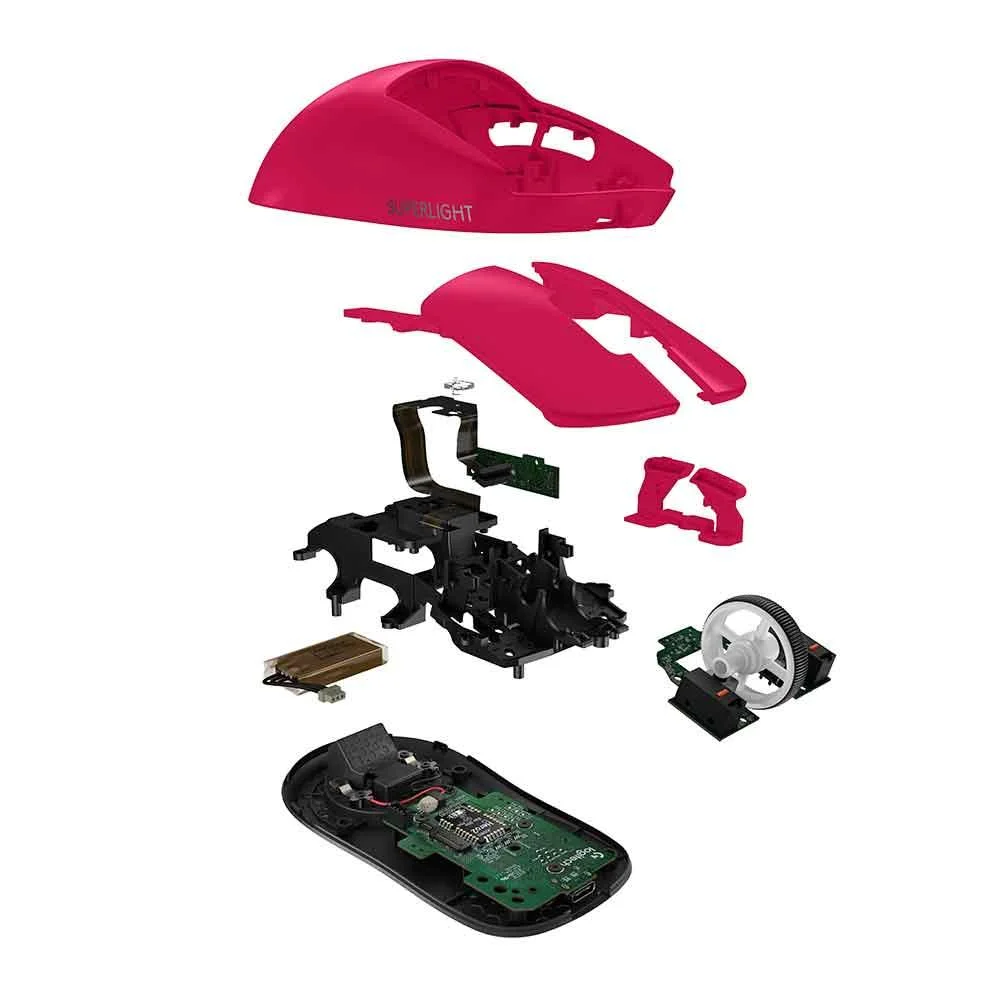 Imagem 3 de 5 do produto Mouse Logitech G Pro X Superlight 2, Sem Fio, Rosa - 910-006796