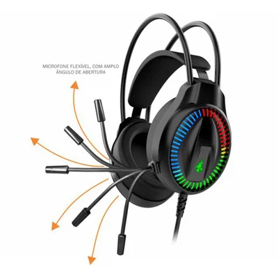 Headset Kmex Gamer RGB KaBuM
