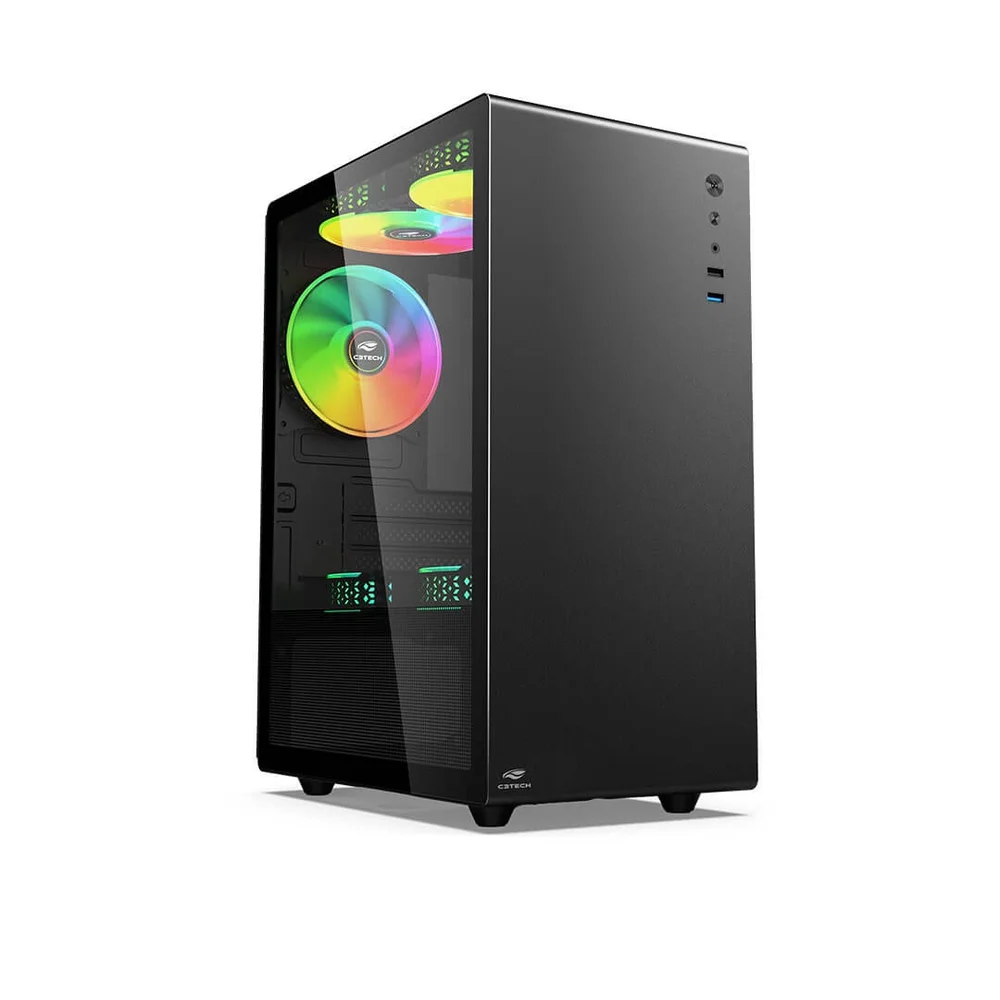 Gabinete C3tech Mt-g200bk, Com 3 Fans