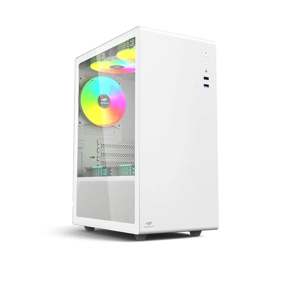 Gabinete C3tech Mt-g200wh, Com 3 Fans