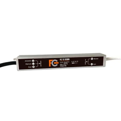Fonte Blindada Fc Fontes 12v 3a 36w Ip67 - Fc1203bn