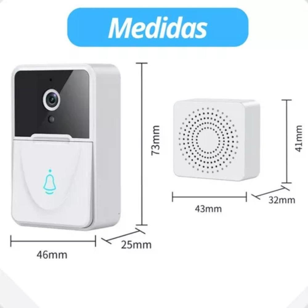 Imagem 3 de 5 do produto Campainha, Com Camera, Sem Fio, Com Interfone, WIFI, Inteligente