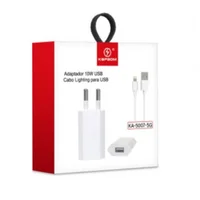 Carregador 2.1a, Cabo Lightning Ios, USB 10w, 1 Metro - Ka-5007-5g