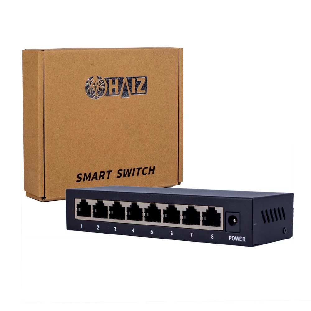 Imagem 5 de 5 do produto Switch 10/100/1000 Haiz, 08 Portas, Gigabit Ethernet - Hz-1008gb