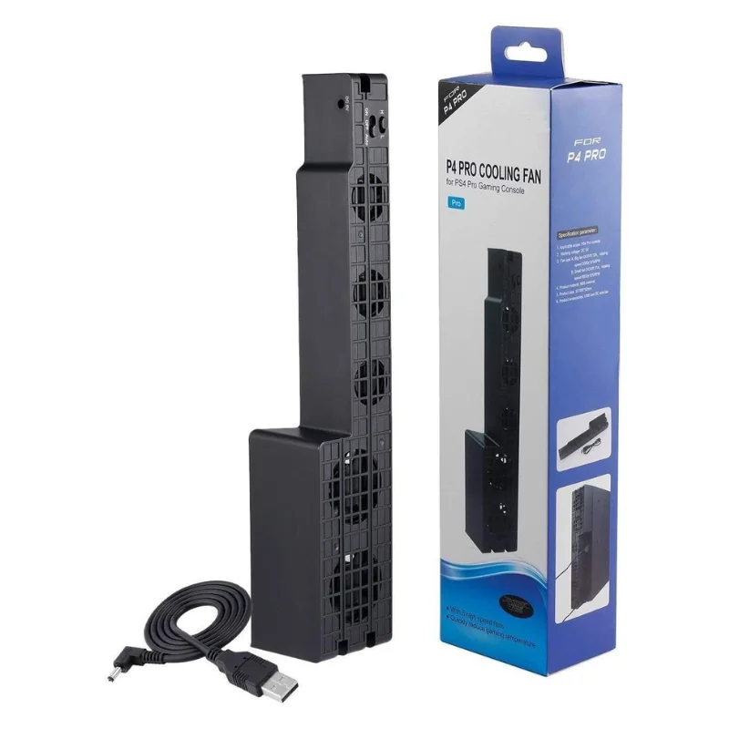 Imagem 4 de 5 do produto Cooler Turbo Dobe, Ventilador Automático, 5 Fans, Para Playstation 4 Pro