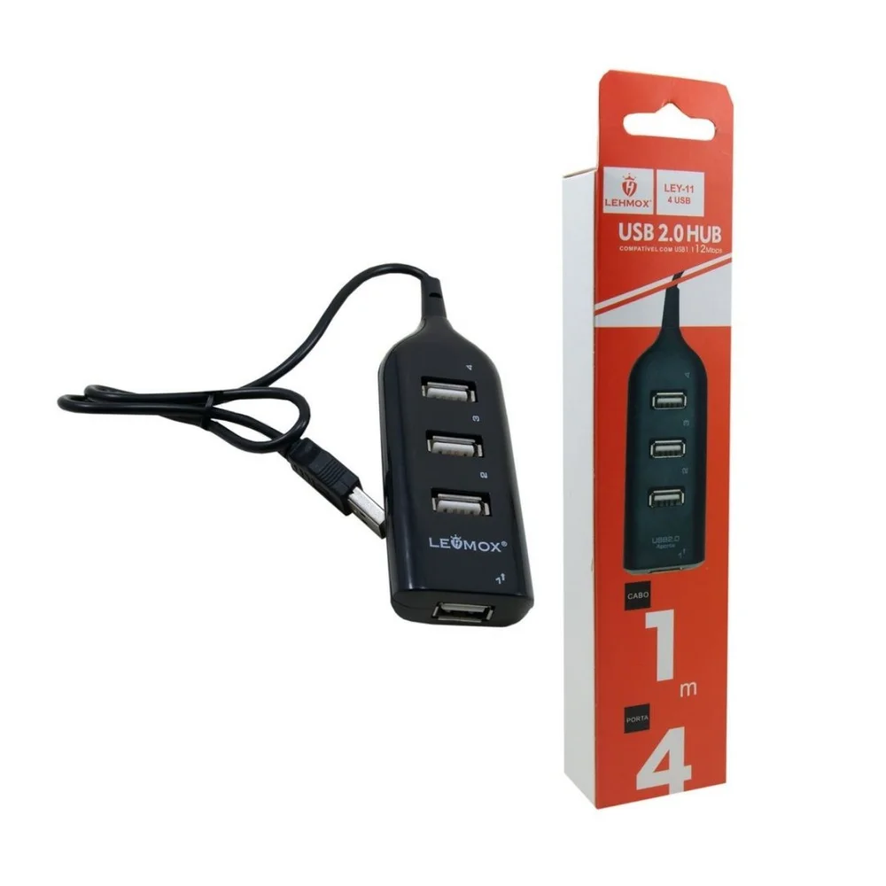 Imagem 2 de 5 do produto Hub Lehmox, Com 4 Portas USB 2.0 - Ley-11