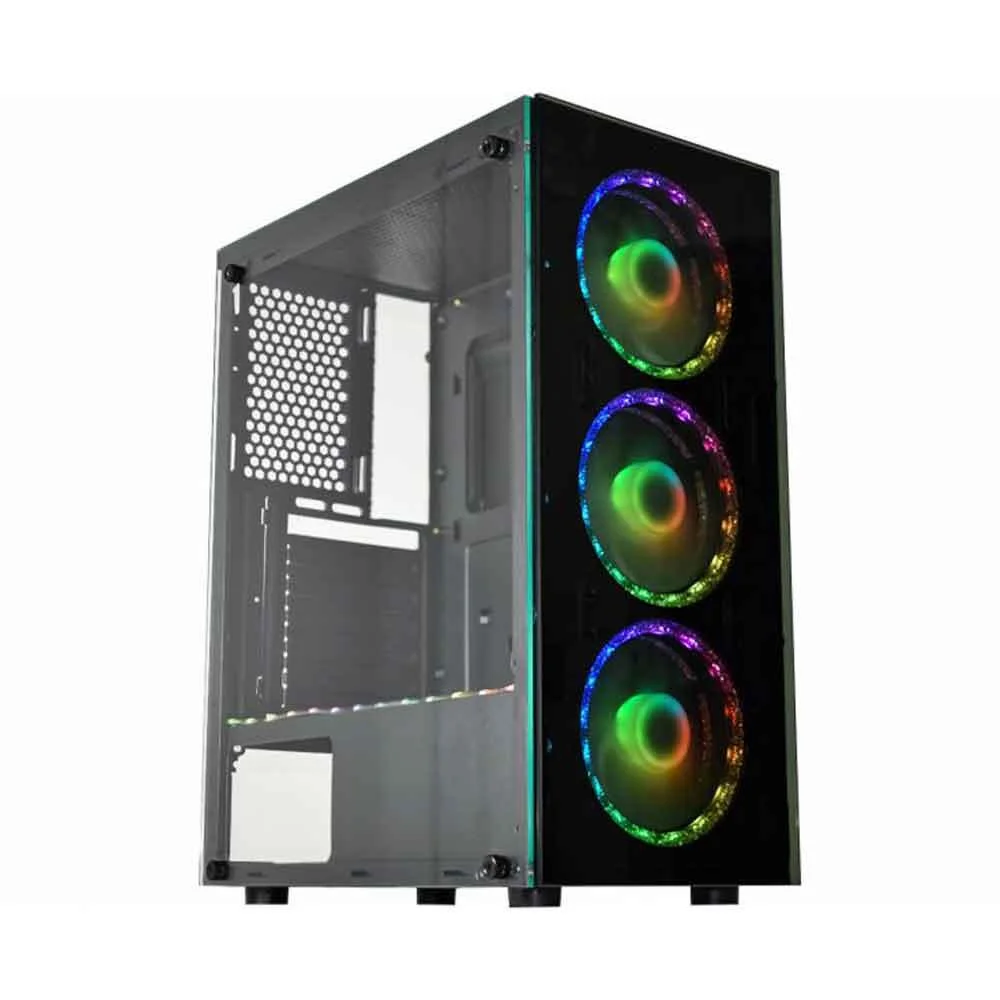 Gabinete Gamer K-mex Cg-bl10, C/3fan, 120x120mm