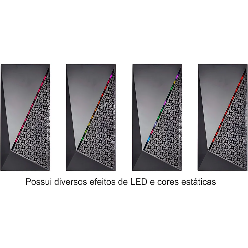 Imagem 5 de 5 do produto Gabinete Gamer K-mex, Micro, Preto, S/fonte - Cg15nx