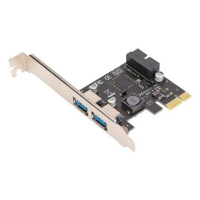 Placa Expansão Pci, Express Pcie X1 X4 X8 X16, P/ USB, 3.0, 2 Portas, Adaptador Hub, Controlador