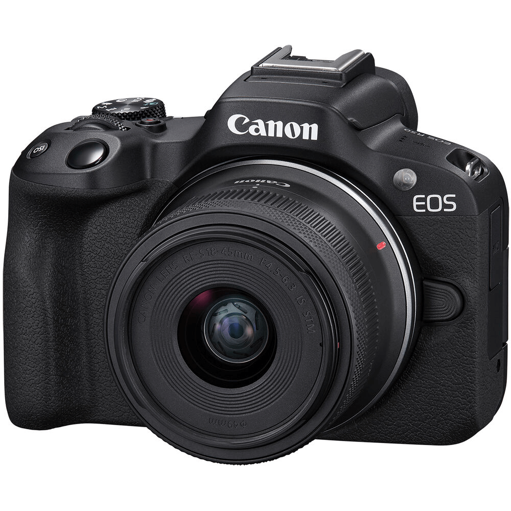 Câmera Canon Eos R50, Mirrorless, Lente 18-45mm, Preta