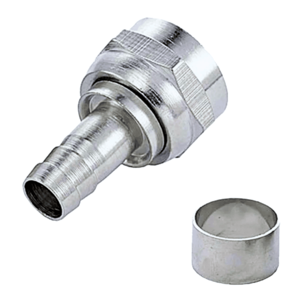 Imagem 2 de 2 do produto Conector F Com Anel Para Crimpar Rg 59 - Pacote Com 100 Peças