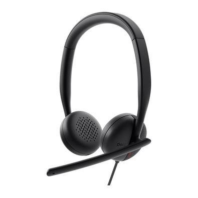Headset  Dell  Wh3024  Com Fio, com Cancelamento de Ruído Baseado em IA, Preto