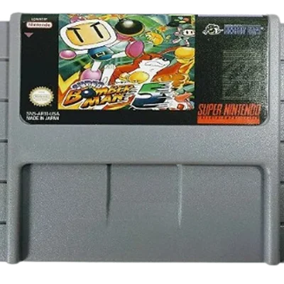Jogo Retro Video Game Super Nintendo Bomberman 5
