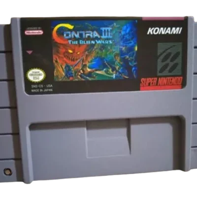 Jogo Retro Video Game Super Nintendo Contra 3 The Alien Wars