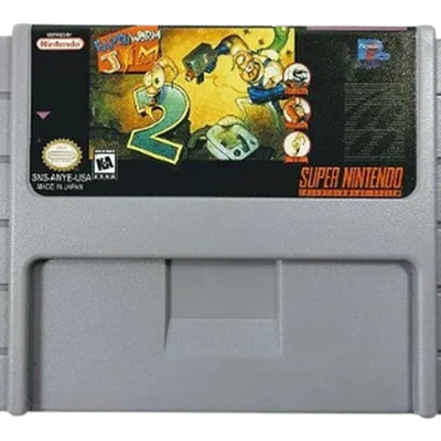 Jogo Retro Video Game Super Nintendo Earthworm Jim 2