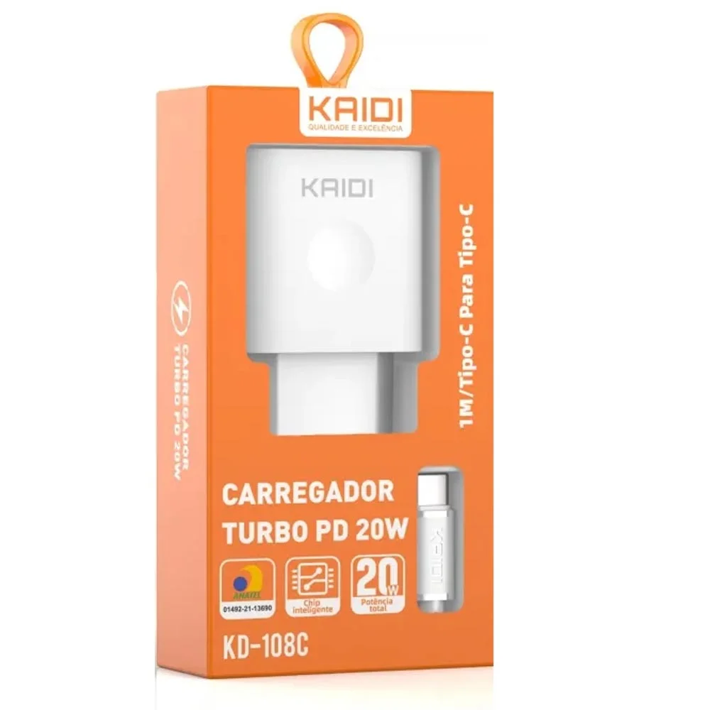 Carregador 20W Turbo Kaidi KD 670